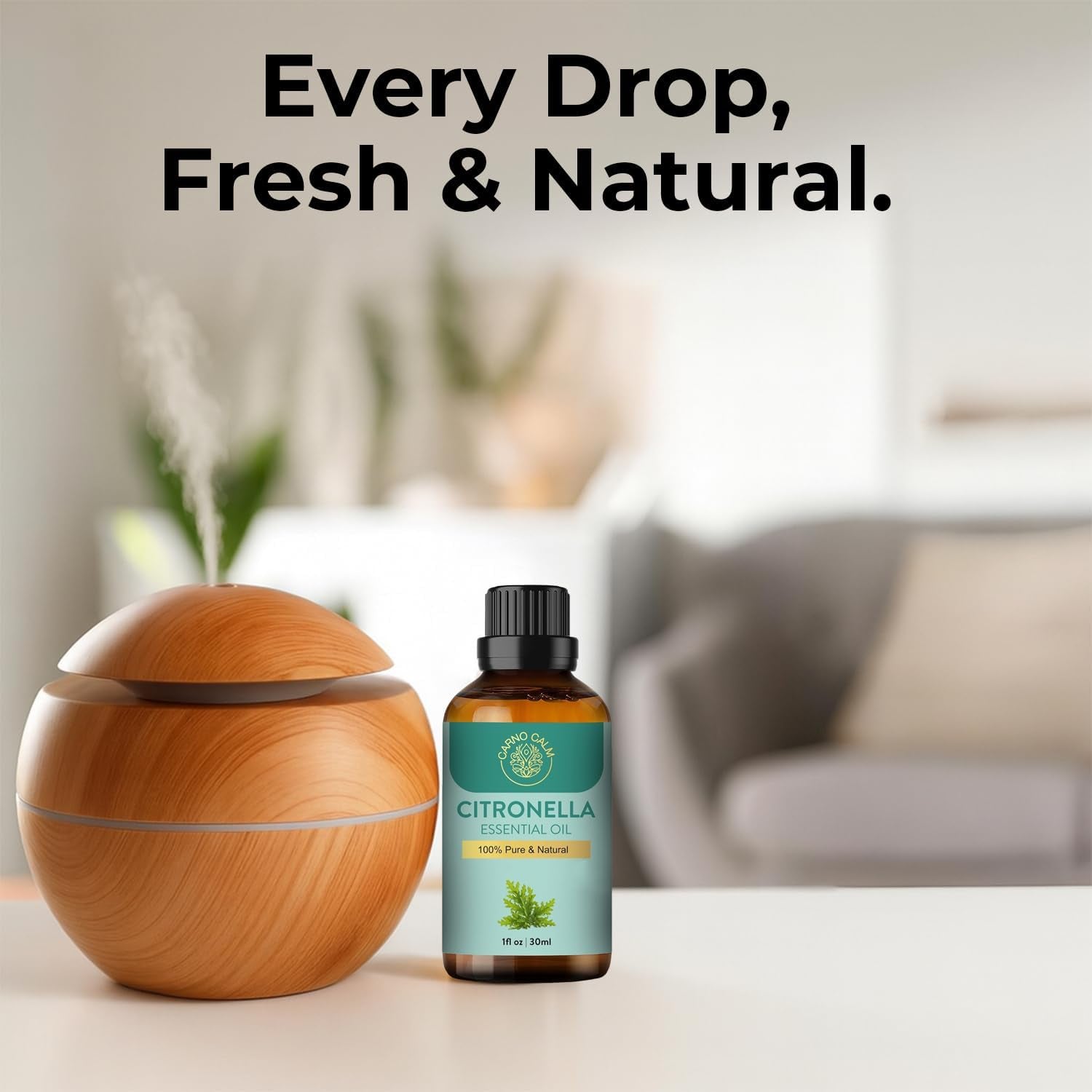 Citronella Essential Oil 30Ml | Great for Candle Making, Wax Melts, Aroma | for Natural Soap Making, Cleaning Supplies, Diffuser, Humidifier, DIY, Home, Office, Cruelty Free | Vegan | 1 Fl. Oz