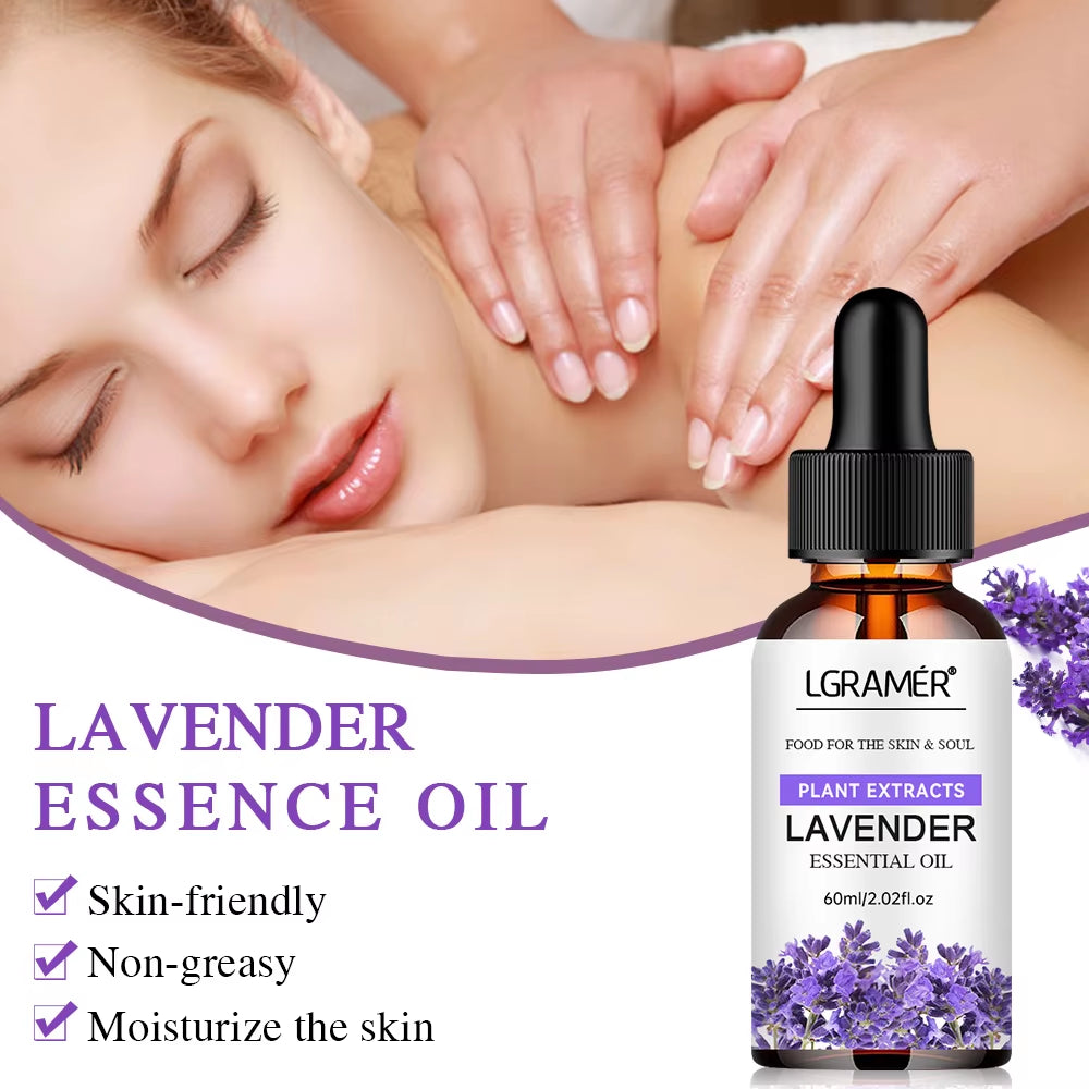 Pure Natural Lavender Essential Oil Facial Body Skin Care Essential Oil Moisturizing Nourishing Massage Plant Essential Oil