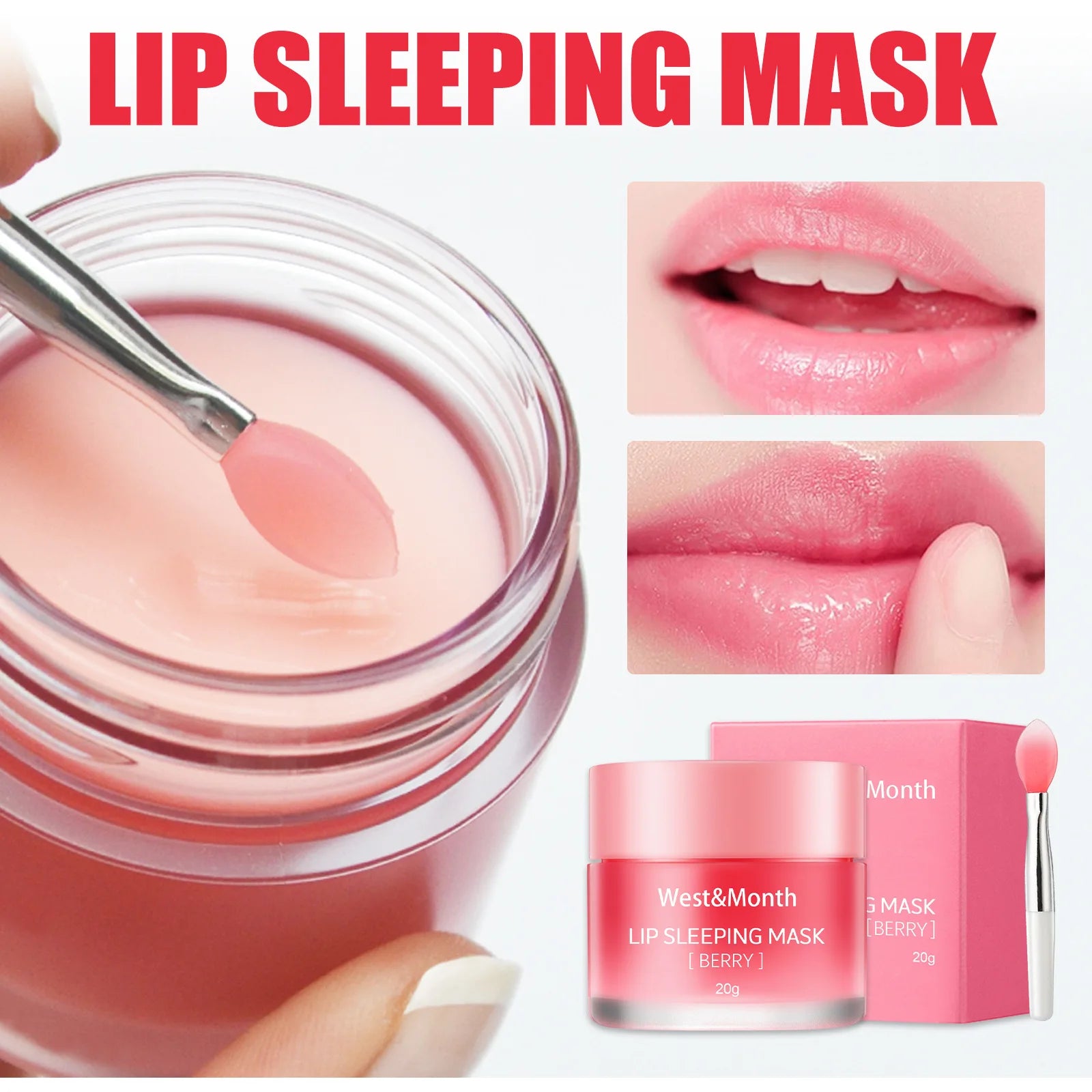 20G Berry Lip Sleeping Mask Night Sleep Maintenance Moisturizing Fade Lip Lines Nourishing Lip Balm Skin Care Korean Cosmetic