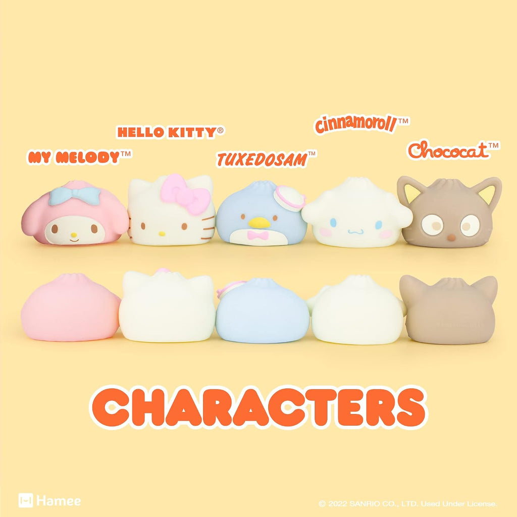 Squishu Capsule Hello Kitty & Friends Series 3: Steamed Bun - 1 Pc. | Cute Water-Filled Squishy Toy, Mystery Blind Capsule, Birthday Gift, Party Favor, Gift Basket Filler, Stress Relief