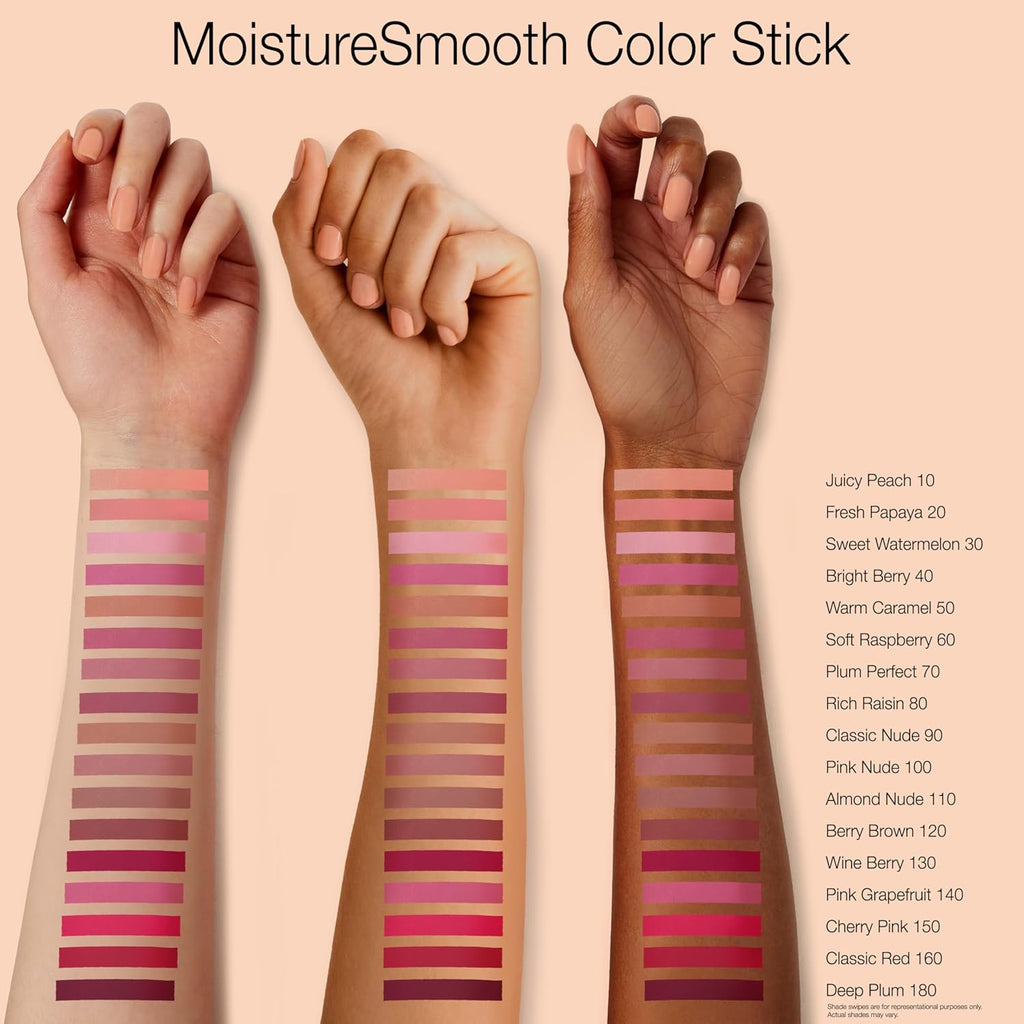 Neutrogena Moisture Smooth Color Stick for Lips, Moisturizing and Conditioning Lipstick with a Balm-Like Formula, Nourishing Shea Butter and Fruit Extracts, 120 Berry Brown.011 Oz (Pack of 1)