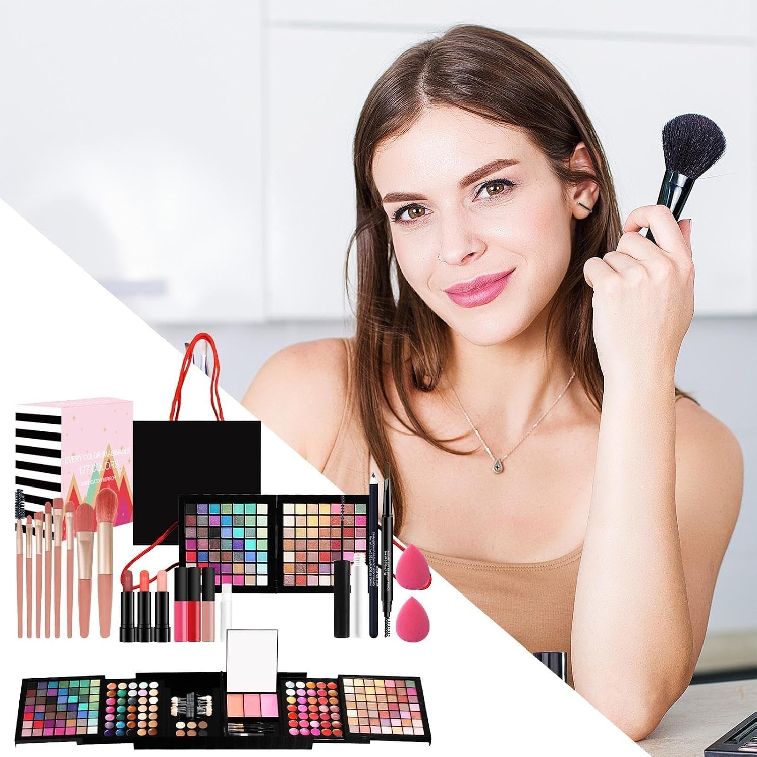 Full Makeup Kit for Women Full Start up Cosmetics Set Starter Cosmetic Kit