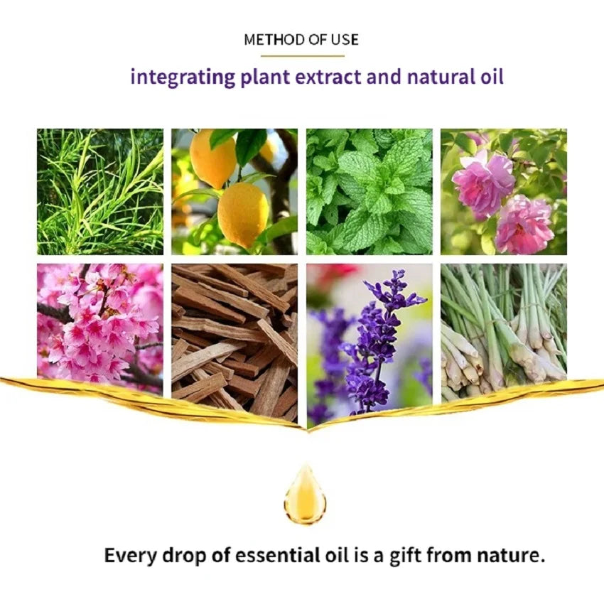 10Ml Essential Oil with Dropper for Diffuser Natural Plant Lemon Grass Peppermint Rose Lavender Sandalwood Aroma Essential Oils